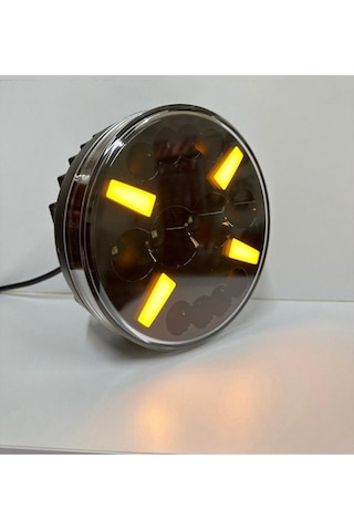 Bıyık Model Yuvarlak Sis Lambası 3 Modlu 12-24 Volt