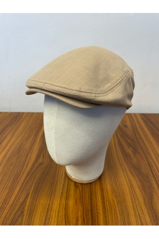 Hamze Peaky Blinders Tommy Shelby Spor Model Keten Kasket Şapka Bej