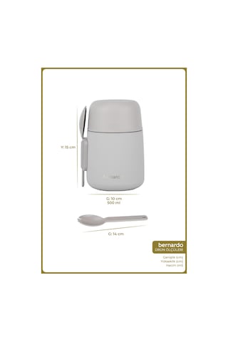 Bernardo Duo Yemek Termosu 500 Ml Gri Gri