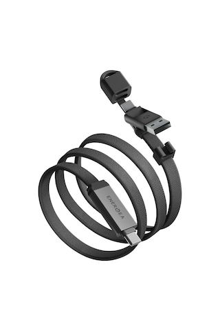 Energea Sheath Travel 1.2m 60w 2in1 Type-c To Type-c Ve Usb-a Hızlı Şarj Kablo - Gümüş