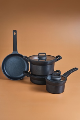 Karaca Biodiamond Riga İndüksiyon Tabanlı 7 Parça Döküm Tencere Seti