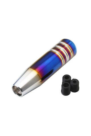 Yaozixa Alüminyum Manuel Vites Kolu 13cm Mavi Spiral Tasarım 8-10-12mm Bağlayıcılar İle Araç İç Dizaynını Sporlaştırır Diğer