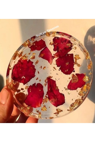 4 Lü Epoksi Bardak Altlığı - 122 Şeffaf