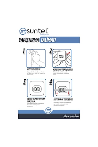 Yedek 2 Adet Güçlü Yapışkanlı Sticker Yapıştırıcı Bant Siyah