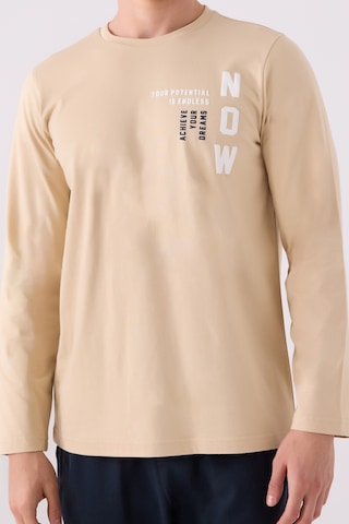 Arnetta 3144 Uzun Kol Erkek Pijama Takımı Bej