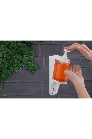Vialli S7 Sıvı Sabun Şampuan ve Dezenfektan Dispenseri 300 ML Şeffaf