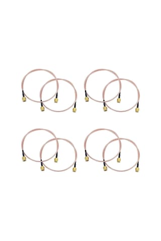 8x Sma Erkek - Sma Erkek Koaksiyel Kablo, Sma Konnektörleri İçin 50 Cm Wifi Anten Kablosu