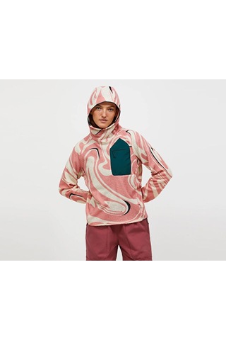 Peak Performance Freelight Aop Polartec Alpha Hood Women Kadın Günlük Sweatshirt G81131010 Renkli Çok Renkli