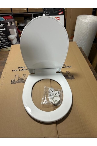 Klozet Kapağı Akdeniz Oval Kapak Üstten Sıkma Kaan Beyaz