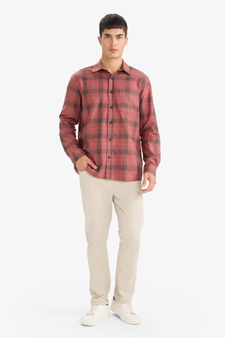 Defacto Regular Fit Polo Yaka Kareli Pamuklu Uzun Kollu Gömlek E8193ax25wnbn367 Kahve-bn367