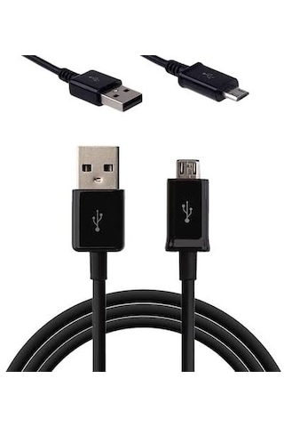 Samsung J1-j2-j3-j4-j5-j7 Micro Usb Şarj Ve Data Kablosu Siyah