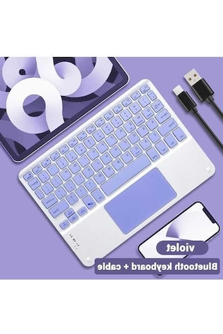 Willowhaven Bluetooth Kablosuz Klavye Fare Android Ios Samsung Xiaomi Tablet İçin İpad Uyumlu Air Grey Japonca Dil Uyumlu