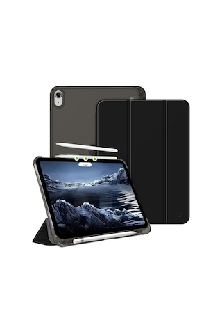 Apple Uyumlu iPad Pro 3. 4. 5. 6. Nesil 12.9 İnç Tablet Kılıf Cover Kalem Bölmeli Uyku Modlu Kapaklı Kılıf