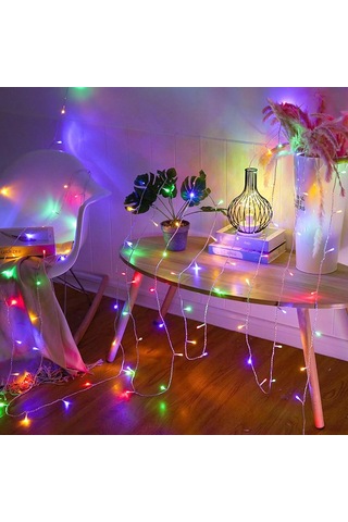 Renkli Yılbaşı Ağacı Işığı 10 Metre Renkli Led Işık Renkli Noel Işığı Renkli İp Led Işık 220vfişli Gün Işığı