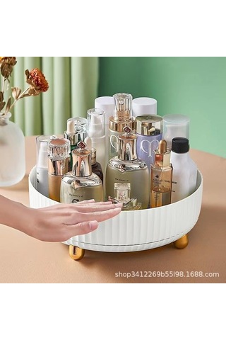 Wezone Ev Ve Mutfak İçin Döner Plastik Depolama Kutusu, Baharat Ve Gereçleri Düzenlemek İçin Çok Fonksiyonlu Ev Aletleri - Beyaz Diğer