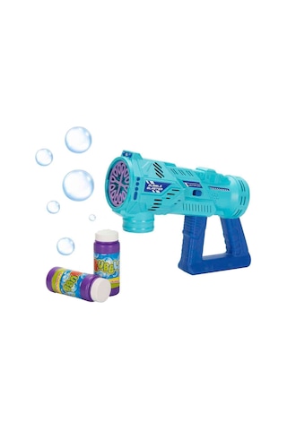 Işıklı Köpük Tabancası 30 Cm - 2 Adet Solüsyonlu Pilli Baloncuk Makinesi+ 500ml Solüsyon Hediyeli