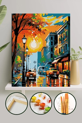 Sayılarla Boyama Tuval Seti 40x50 Cm - Cadde