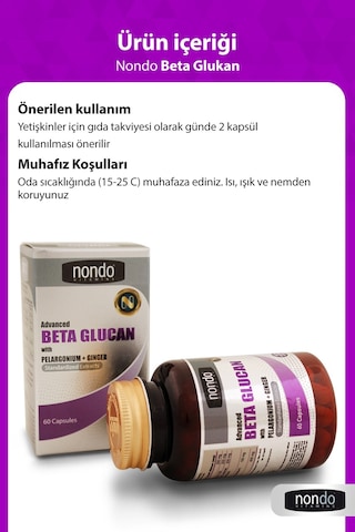 Nondo Advanced Beta Glucan 60 Kapsül