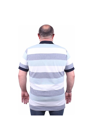 Starbattal Büyük Beden Polo Yaka Tişört 23409 Lacıvert-Lacıvert Çok Renkli