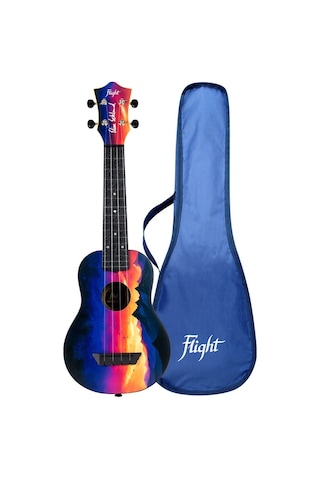 Flight Tus-ee Sunset Elise Ecklund Signature Travel Soprano Ukulele