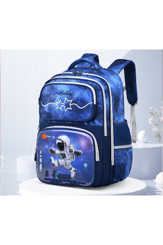 Happychildhood İlköğretim Okulu Okul Çantası Kadın Kuromi Üç Dört Çocuk Kız Kız Hafif Omurga Küçük Boy Mavi Taş