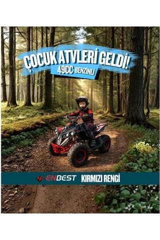 Enbest 49 Cc Benzinli Çocuk Atv 4-12 Yaş Kırmızı