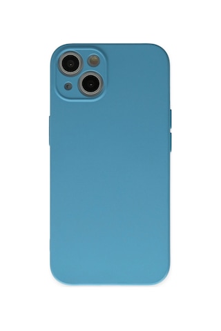 Uray Store Apple iPhone Uyumlu 13 Mini Kılıf Nano İçi Kadife Silikon - Mavi