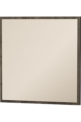 Dekorosso Sır Modern Dekoratif Salon Banyo Kare Ayna Ceviz