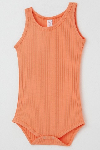 Breeze Kız Bebek Çıtçıtlı Atlet Zıbın Body Jakarlı 9 Ay-3 Yaş, Somon SOMON