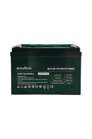 Mullinix 12v 100ah Derin Döngülü Agm Jel Akü
