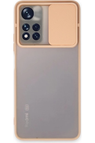 Cosmotex Newface Xiaomi Redmi Note 11t Kılıf Palm Buzlu Kamera Sürgülü Silikon - Pembe
