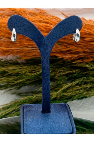 925 Ayar Gümüş Kalemli Spor Halka Modeli Popüler Kadın Küpe Gümüş