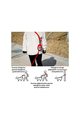 Interlaken G230 Ayarlanabilir Uzunluk Emniyet Kemeri Köpek Tasma M