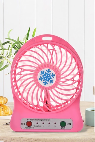 Mini Masa Fanı Şarjlı 3 Kademeli Vantilatör Klima Soğutucu Fan
