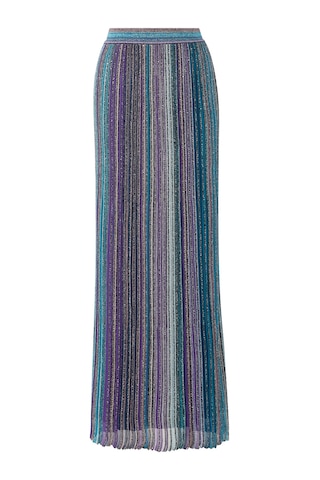 Missoni Payetli Triko Maxi Etek Mavi