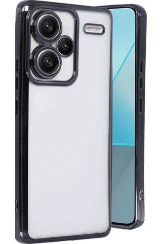 Özel Xiaomi Redmi Note 13 Pro Plus Kılıf Lensli Silikon - Siyah Fırsat