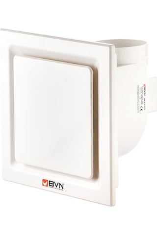 Bahçıvan 24x24 cm BPR 1012 1050 D/D 220/230V Monofaze Plastik Radyal Banyo-Tuvalet Aspiratörü