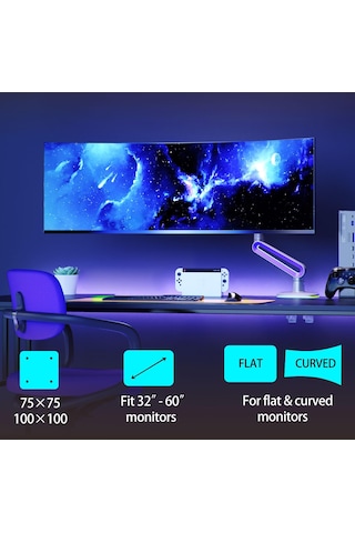 Nb Ergonomic G70-gaming , 32-60inch Rgb Aydınlatmalı , Oyuncu Mon