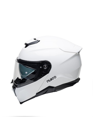 Nukro 937-sv Çene Açılır Motosiklet Kaskı Beyaz