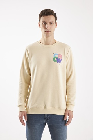 The Colour Ekru O-yaka Sweatshırt Ekru