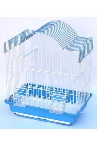 Hedicaret Mavi Kuş Kafesi Tonoz Çatı 47x40x27 Cm Çekmeceli