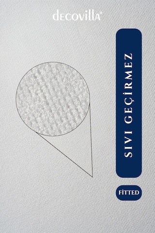 Micro Fermuarlı Yastık Alezi 50x70 Sıvı Geçirmez Beyaz
