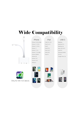 Maxgo 3113 Type-c Lightning Usb Otg Tf Sd Micro Kart Okuyucu Çevirici Dönüştürücü Adaptör