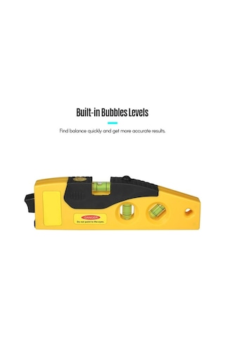 Pazly Vida Seviye Sarı Renkli Pil Nokta Modu, Malzeme Lazer İnç İle Deliği, Çizgi, Çapraz Aleti, Abs 5m 30m 2xaaa 1/4 Sw