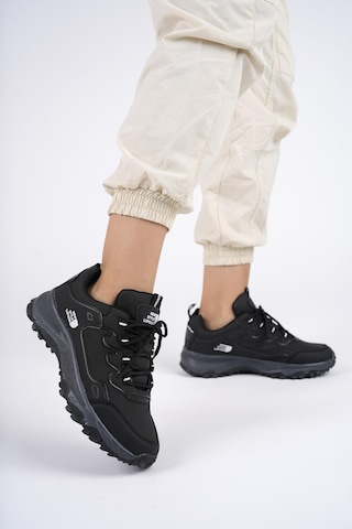 Muggo Kuzey Unisex Garantili Trekking Outdoor Sneaker Ayakkabı Sıyah - Sıyah Siyah