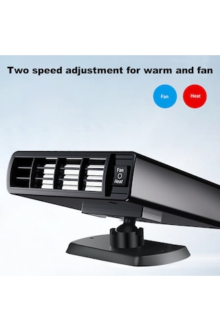 Reedark 12v/24v Araç Isıtıcı - Taşınabilir Hızlı Defrost Ve Sis Çözücü - Siyah