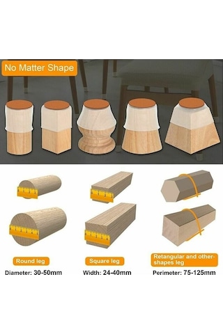 Novahub Silikon Sandalye Glide 34 Parça, Yuvarlak & Kare Keçe Sandalye Bacak Koruyucusu, Parke İçin Çizilmez, Sessiz Zemin Koruyucu, Fonepro -