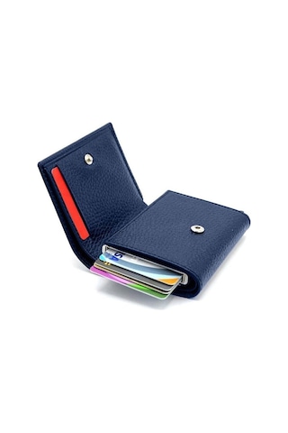 Aquablue Rfid Korumalı Otomatik Mekanizmalı Para Bölmeli Erkek Cüzdan & Kartlık