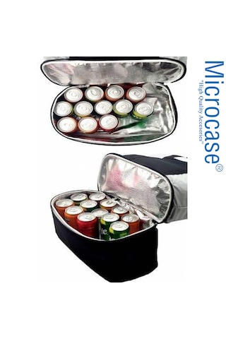 Microcase 2 Katlı 50lt Termal Buzluk Bölmeli Plaj Seyahat Çantası Al4519 Siyah
