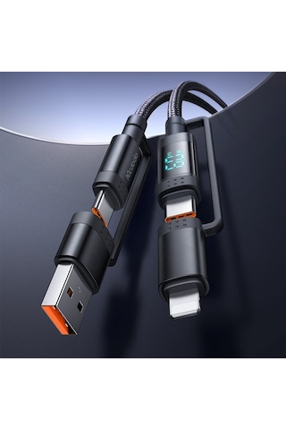 Mcdodo CA-1990 1.2 M 4 in1 60 W Dijital Ekranlı Hızlı Şarj Kablosu